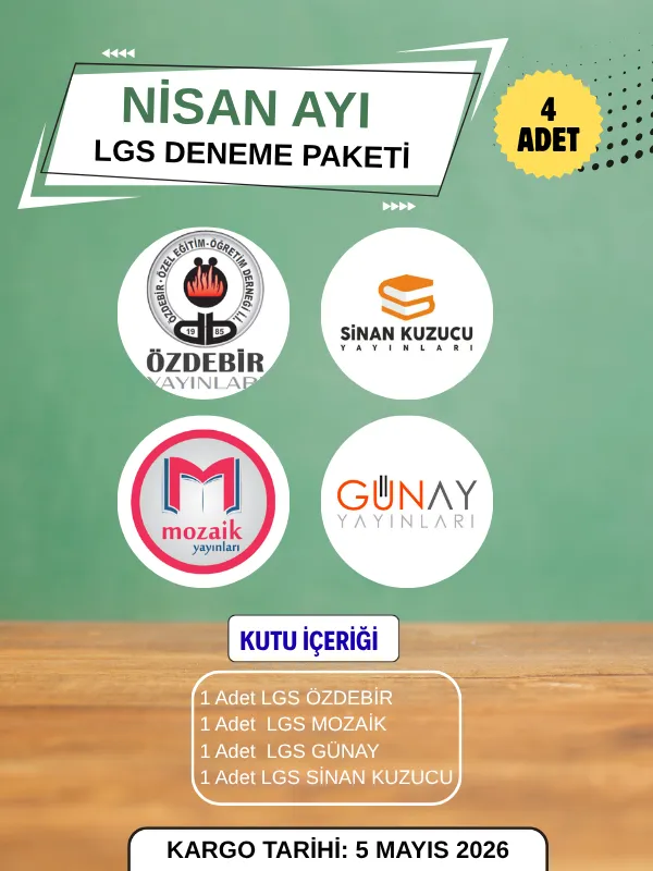 NİSAN AYI LGS DENEME PAKETİ ( 4 ADET)