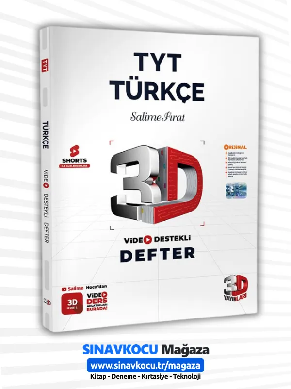 TYT 3D Türkçe Video Destekli Defter