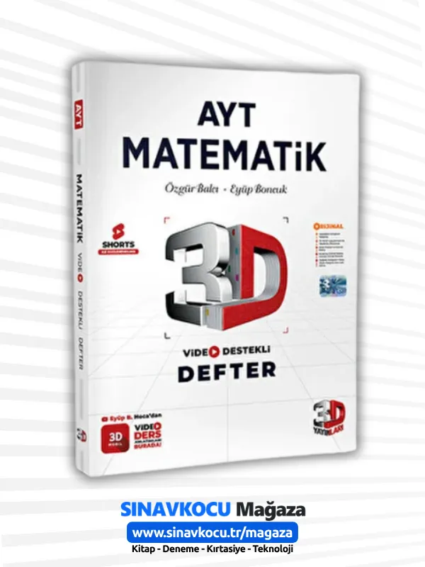 AYT 3D Matematik Video Destekli Defter