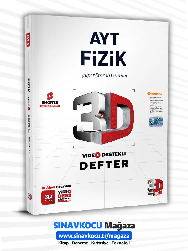 AYT 3D Fizik Video Destekli Defter