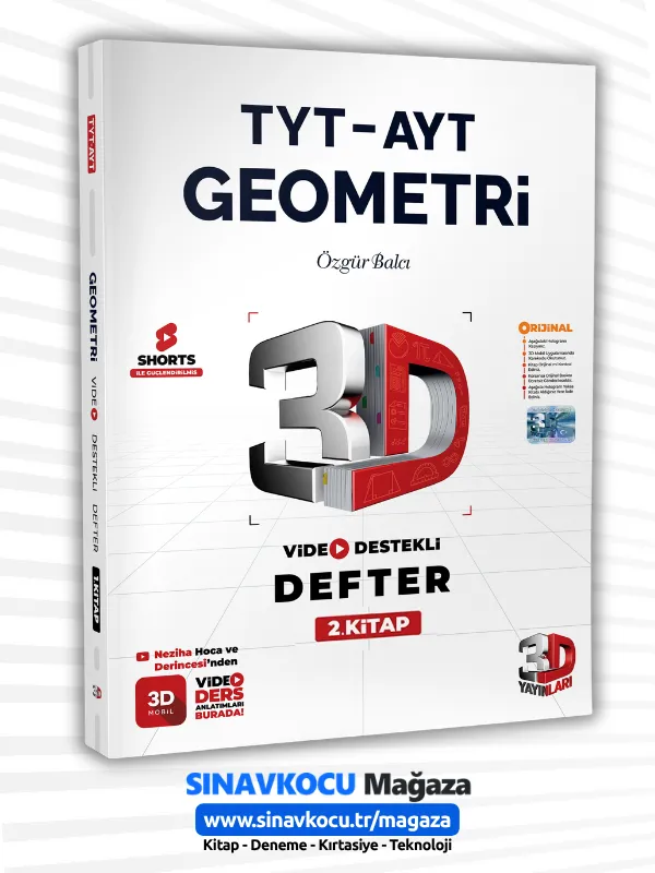 TYT AYT 3D Geometri 2. Kitap Video Destekli Defter
