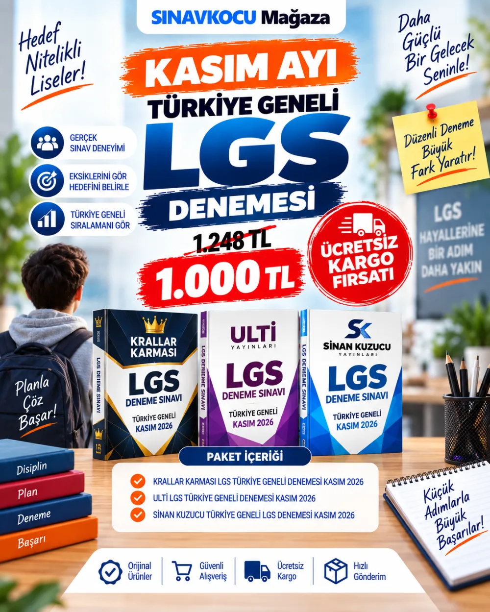KASIM AYI LGS TÜRKİYE GENELİ DENEME PAKETİ
