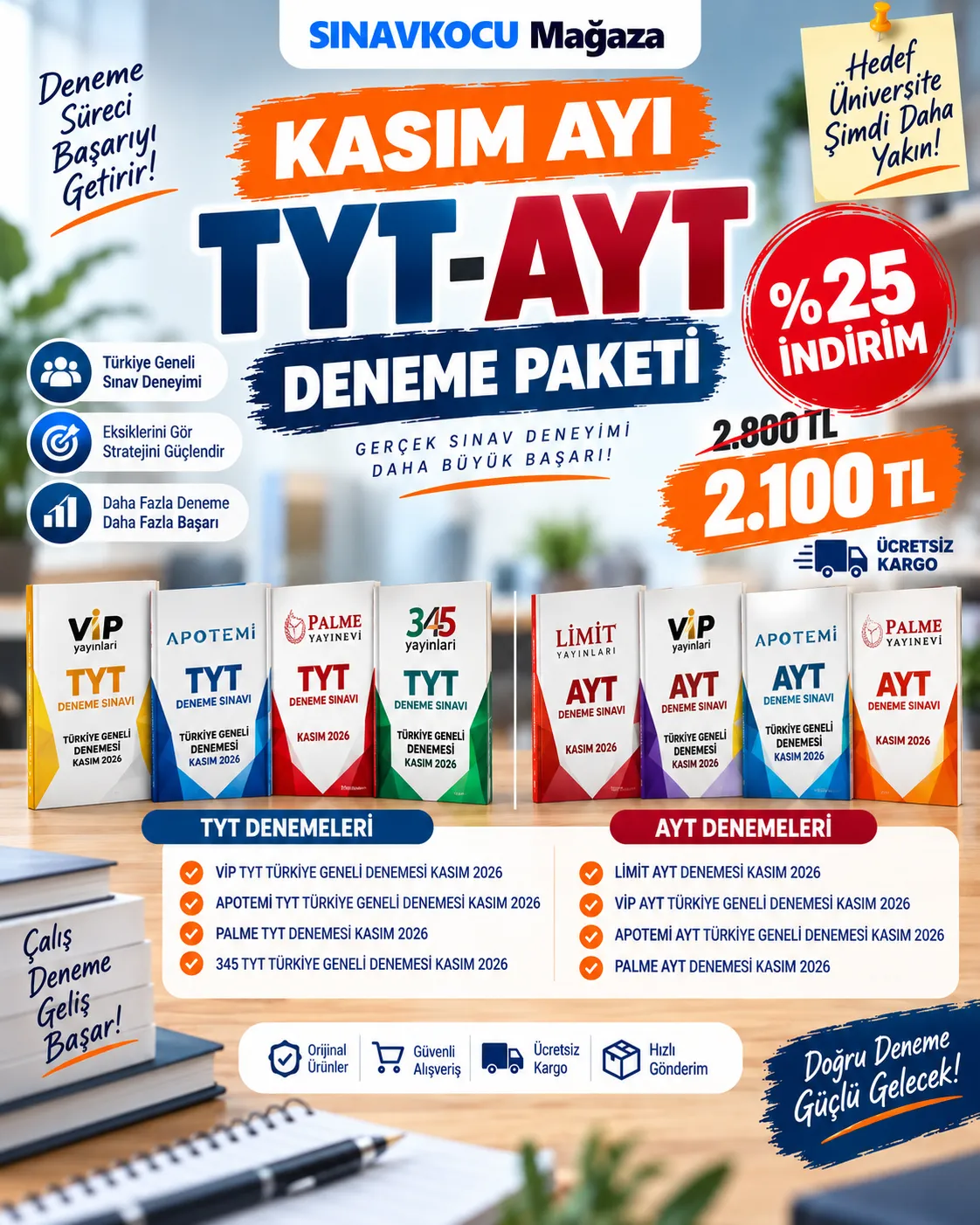 KASIM AYI TYT-AYT DENEME PAKETİ